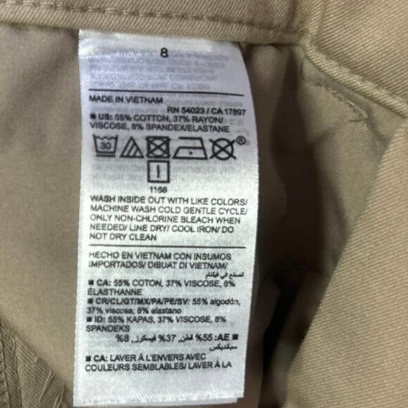 NEW Old Navy Pixie Flare Beige Khaki High Rise Bootcut Chino Trousers Pants Sz 8 - Picture 5 of 6